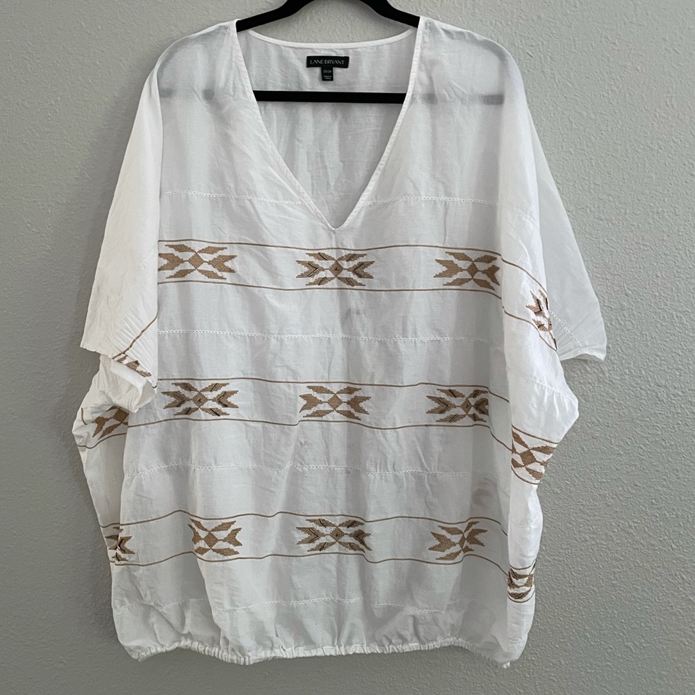 Batwing Beaded Pattern Tunic Lane Bryant 22/24